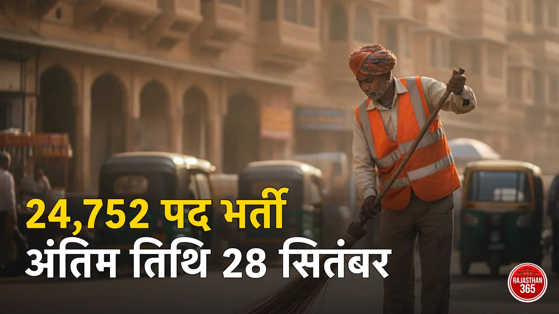 राजस्थान सफाई कर्मचारी भर्ती 2026: 24,752 पद, आवेदन अब 13 अक्टूबर तक — चयन लॉटरी से, परीक्षा नहीं